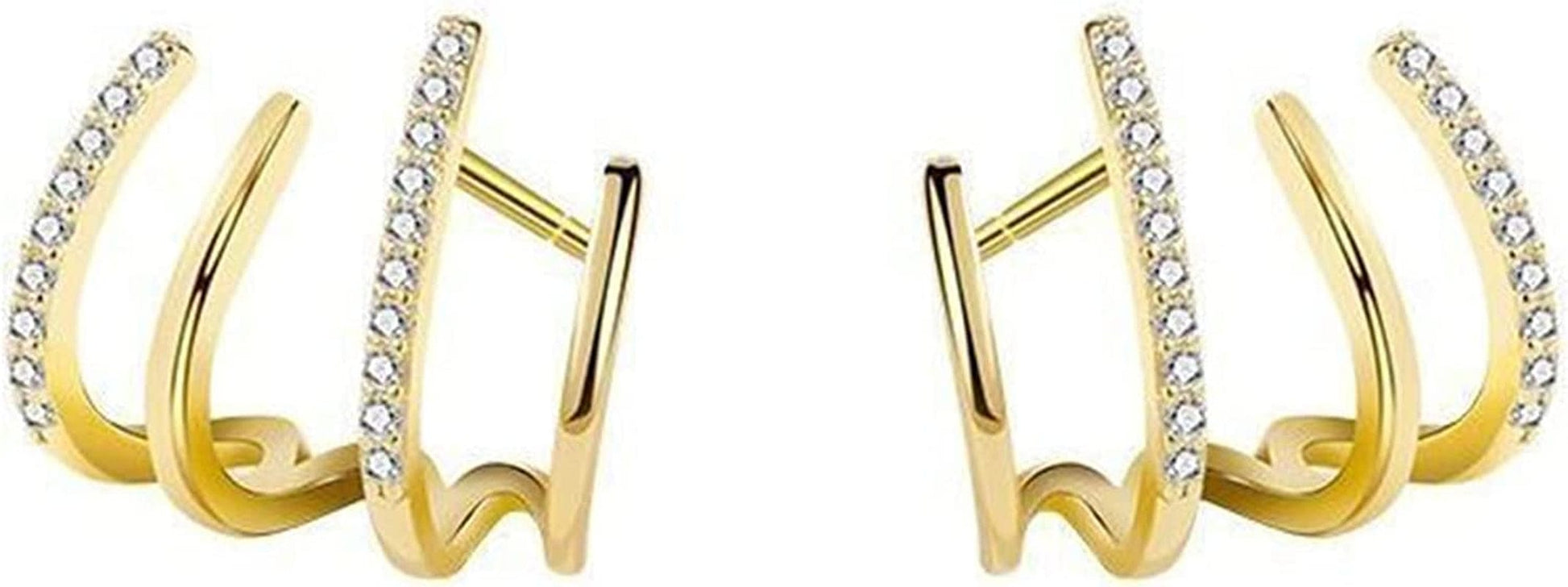 Retro Stud S925 Silver Needle Stud Earrings Niche Temperament Earrings Trendy Light Luxury Fashion Female Retro Exquisite Earrings Gold 1 Pair Multicolor / One Size