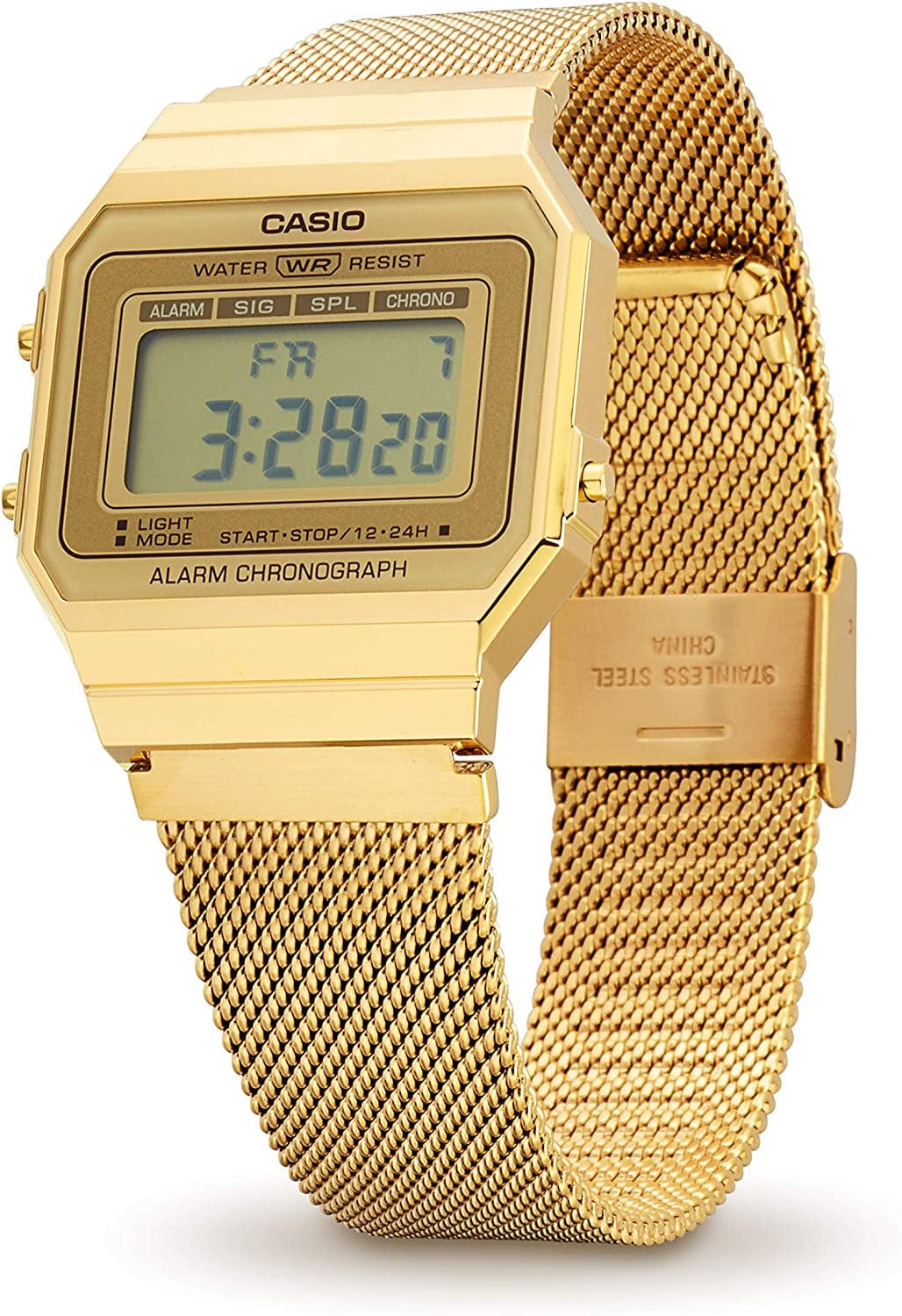 Retro Watch A700WEMG-9AEF Unisex Gold Chronometer