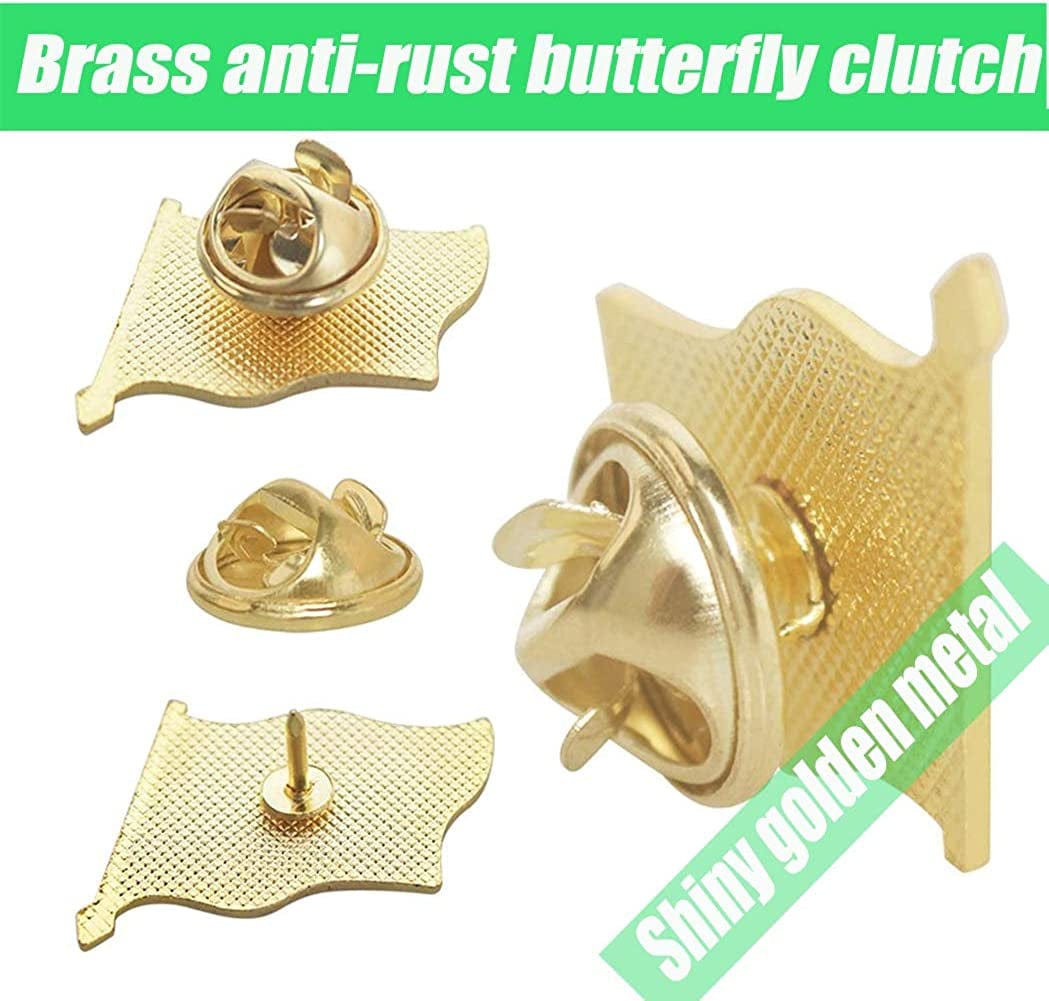 Rhungift 6Pack-Puerto Rico Flag Lapel Pins Waving New Puerto Rican Flag Pins Bulk Patriotic Pin Series Gifts