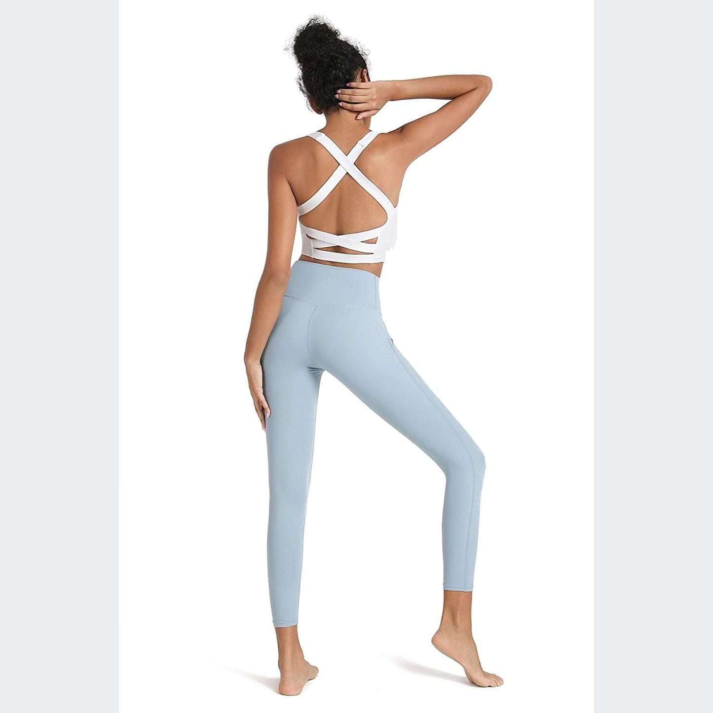 Romansong Strappy Yoga Sports Bras for Women Padded Criss-Cross Back Tank Tops