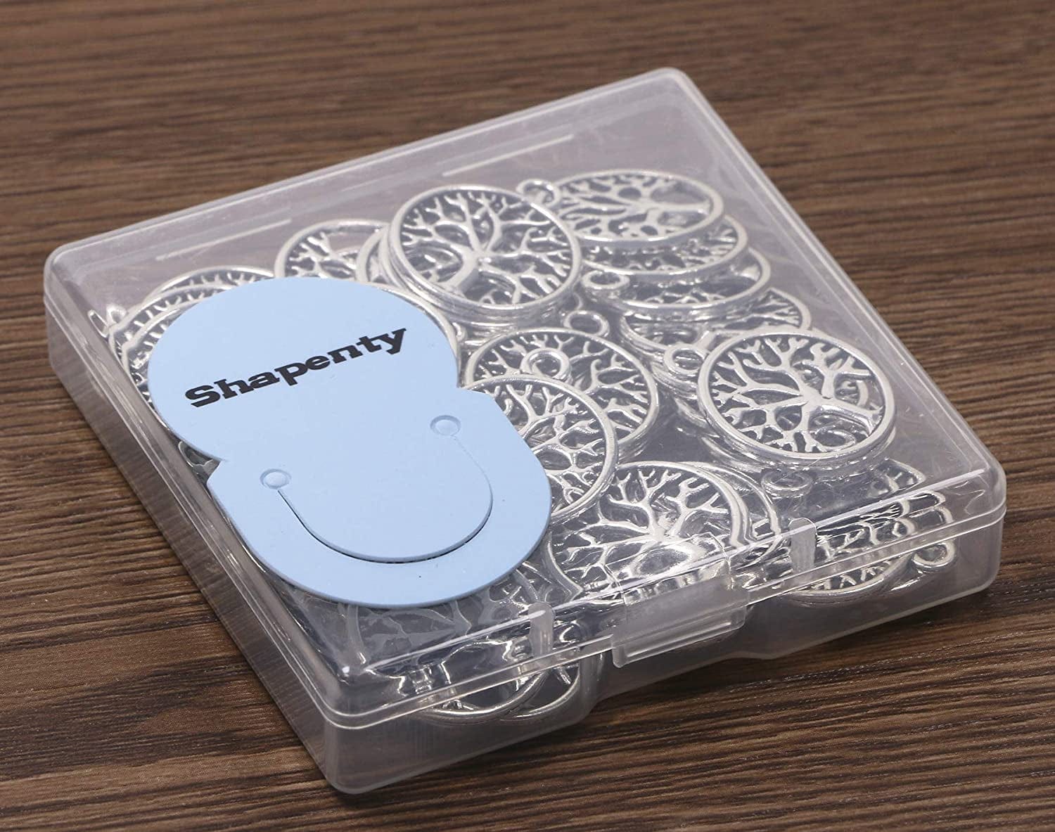 round Metal Tree of Life Charms Pendants Beads Bulk Jewelry Findings Making Accessory for DIY Craft Bracelet Necklace Earring Keychain, 50PCS (Antique Silver)