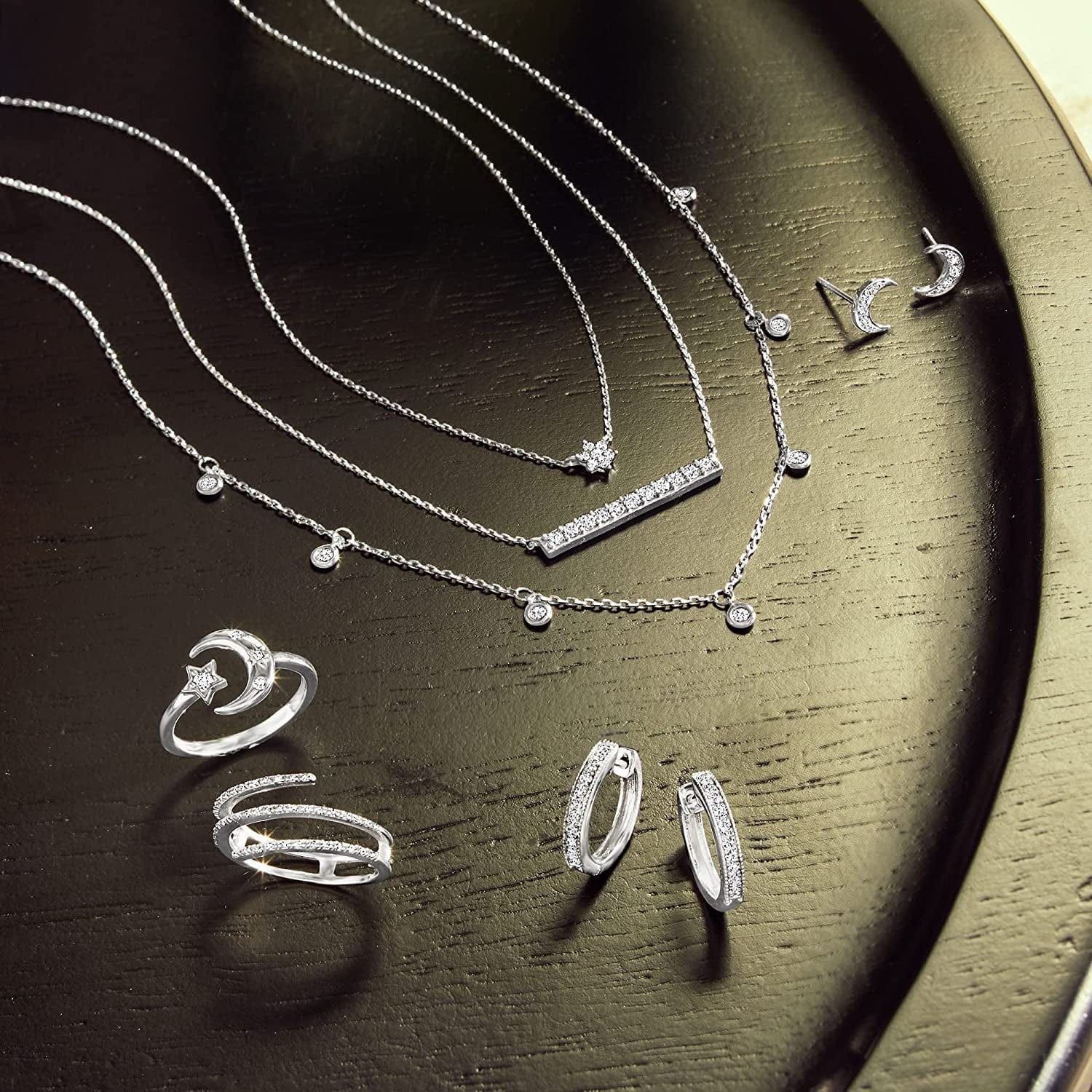 RS Pure by 0.25 Ct. T.W. Diamond Hoop Earrings with Beaded Edge in Sterling Silver