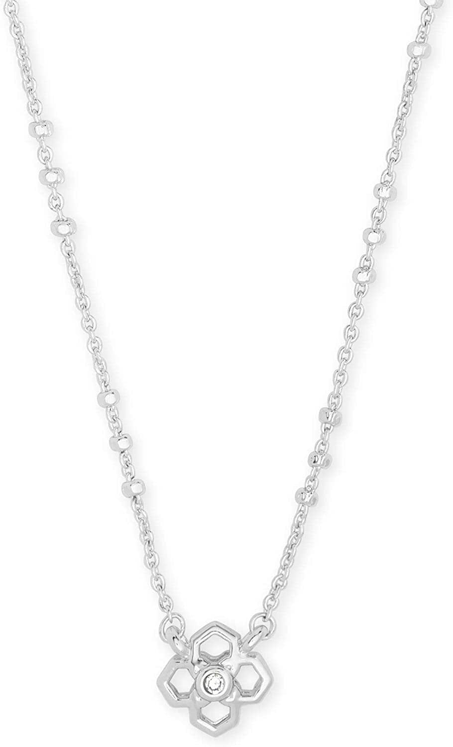 Rue Adjustable Length Pendant Necklace for Women, Fashion Jewelry RHODIUM - RHODIUM METAL