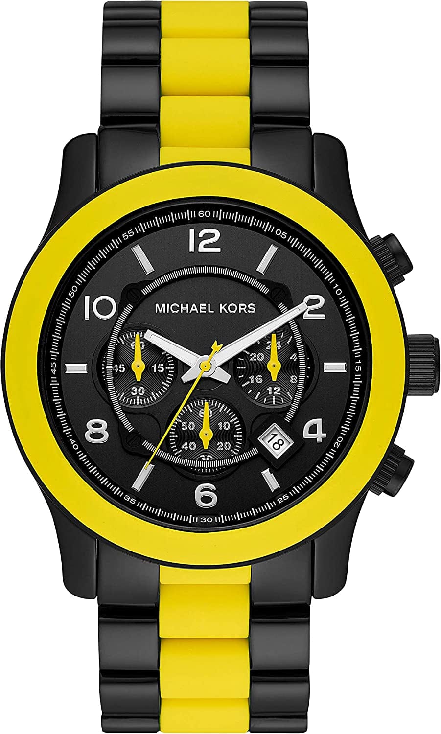 Runway Chronograph Stainless Steel Watch Black/Yellow