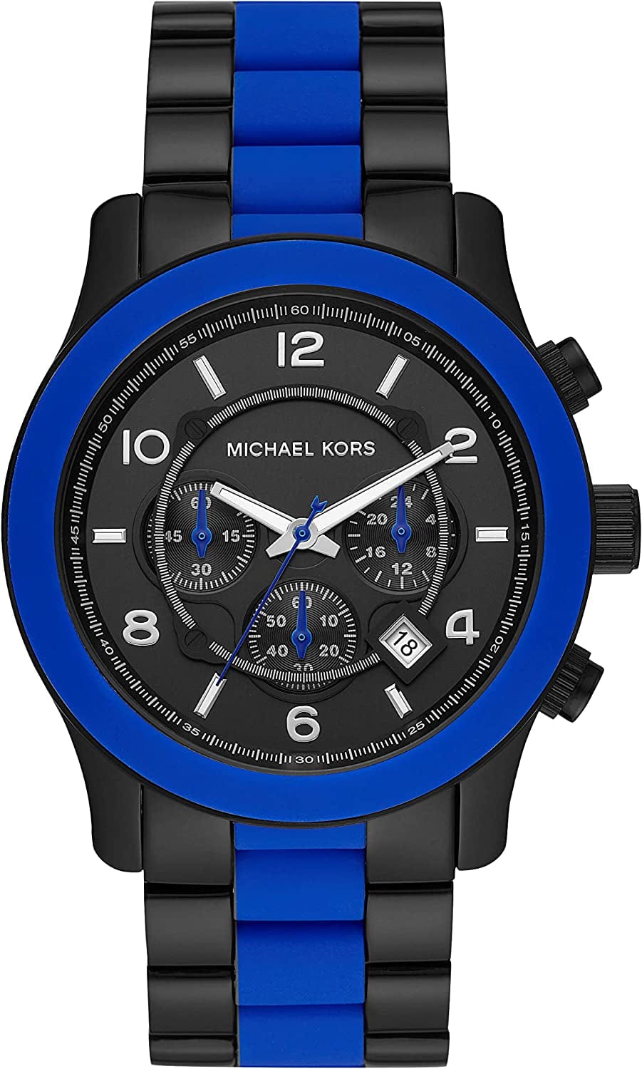 Runway Chronograph Stainless Steel Watch Black/Blue