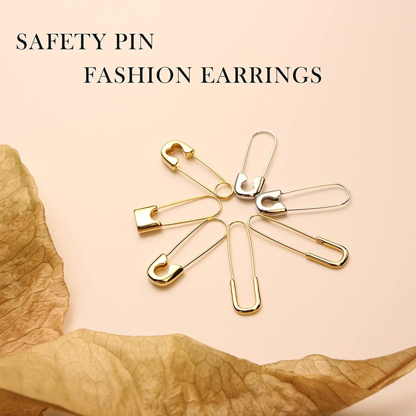 Safety Pin Earrings for Women 14K Gold Silver Pin Earrings Jewelry for Girls