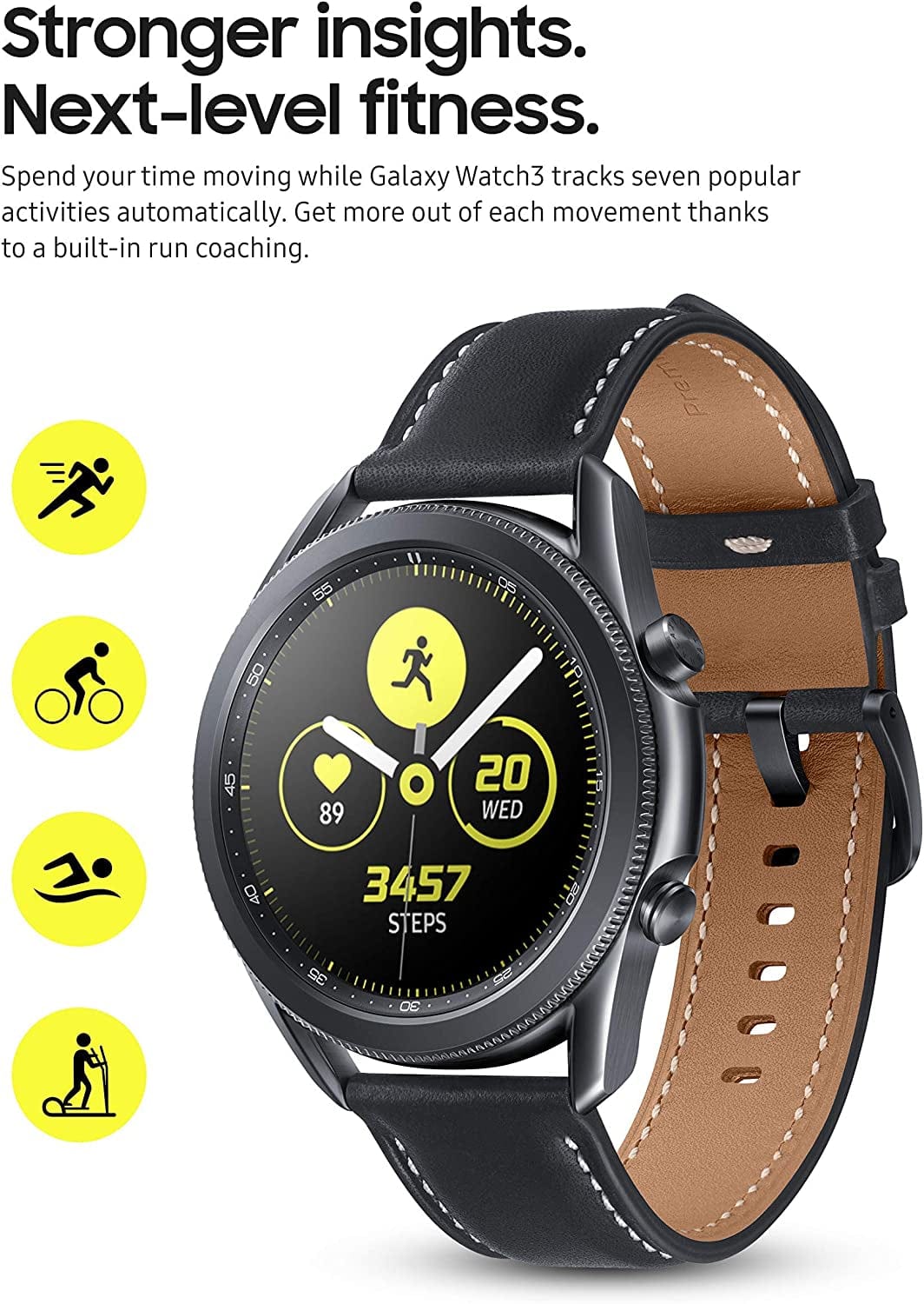 SAMSUNG Galaxy Smart Watch 3 (45Mm, Mystic Black) (Renewed)