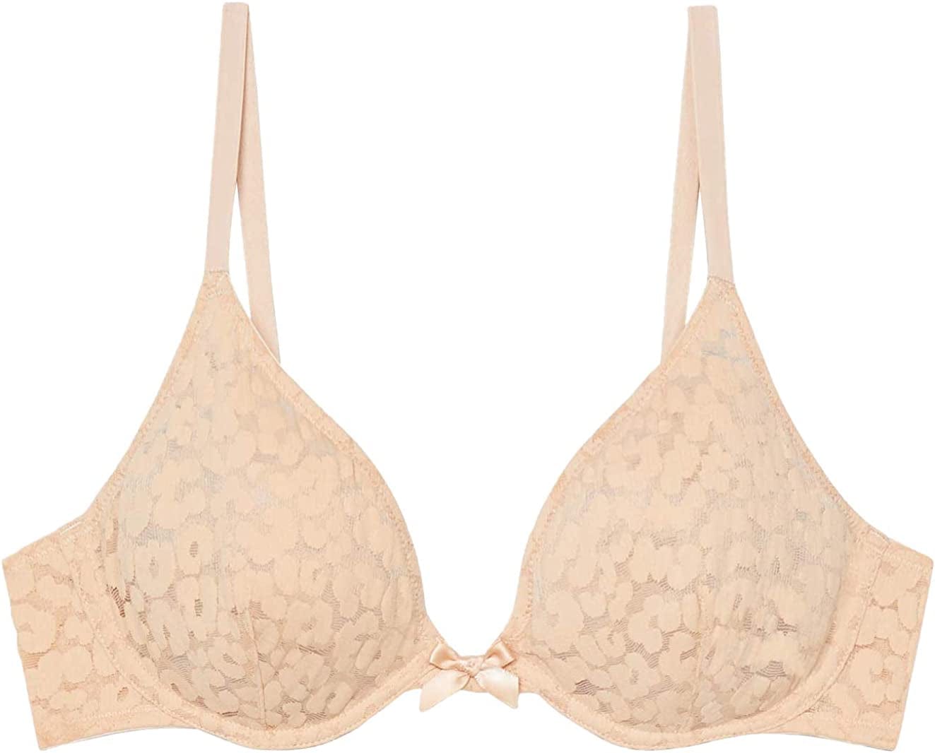 Savage X Women'S Reg Unlined Leopard Lace Bra Honey Nude / 34A