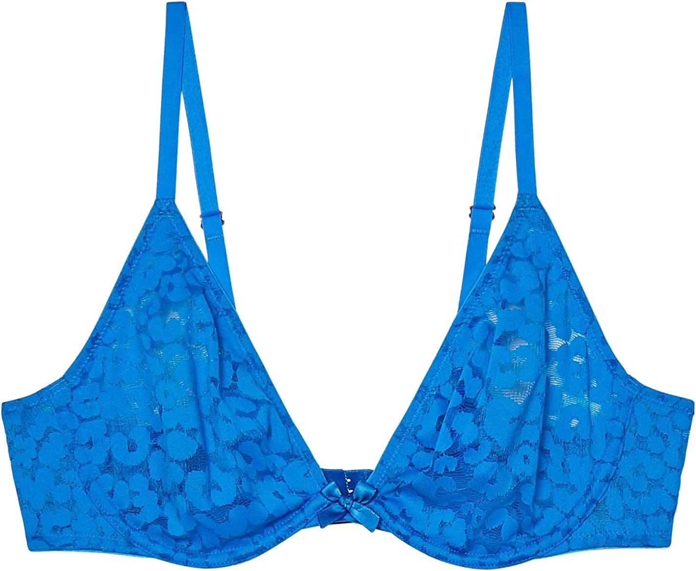 Savage X Women'S Reg Unlined Leopard Lace Bra Electric Blue / 36A