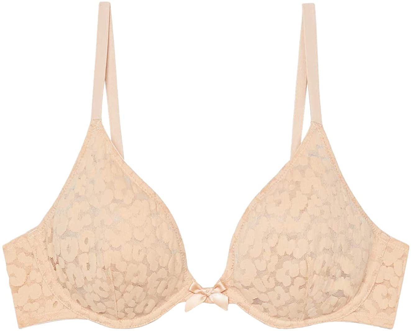 Savage X Women'S Reg Unlined Leopard Lace Bra Honey Nude / 38D