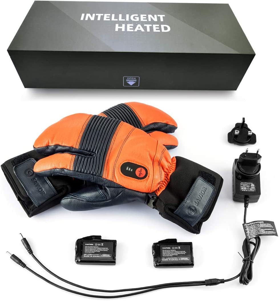 SAVIOR HEAT Heated Ski Mittens Gloves Electric Rechargeable Battery Mitts for Men Women Kids Winter Snowboard Motorcycle Skating Camping Hunting Apparel & Accessories > Clothing Accessories > Gloves & Mittens Eigday power