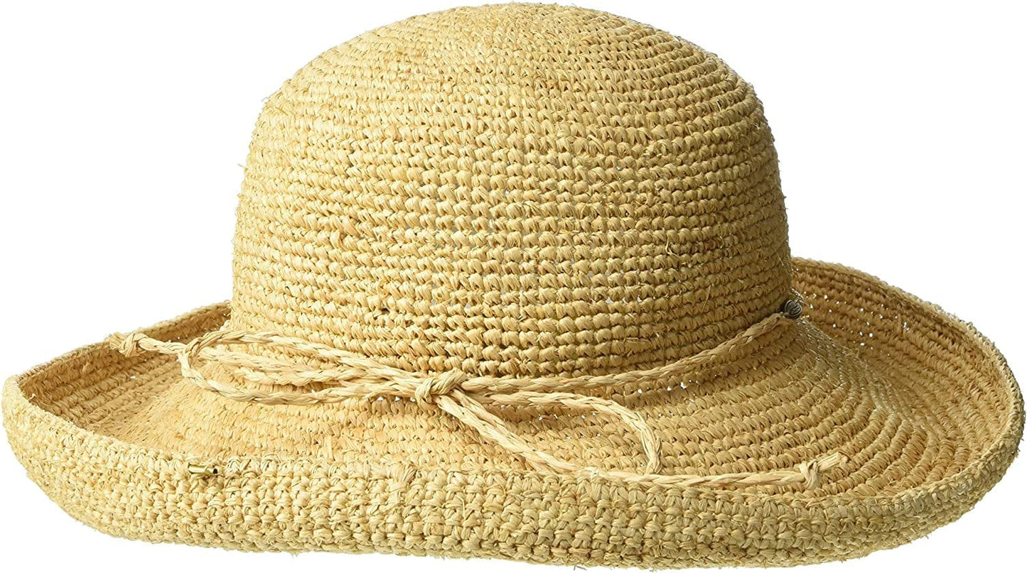 Scala Women'S Crocheted Packable Raffia Hat Apparel & Accessories > Clothing Accessories > Hats Scala