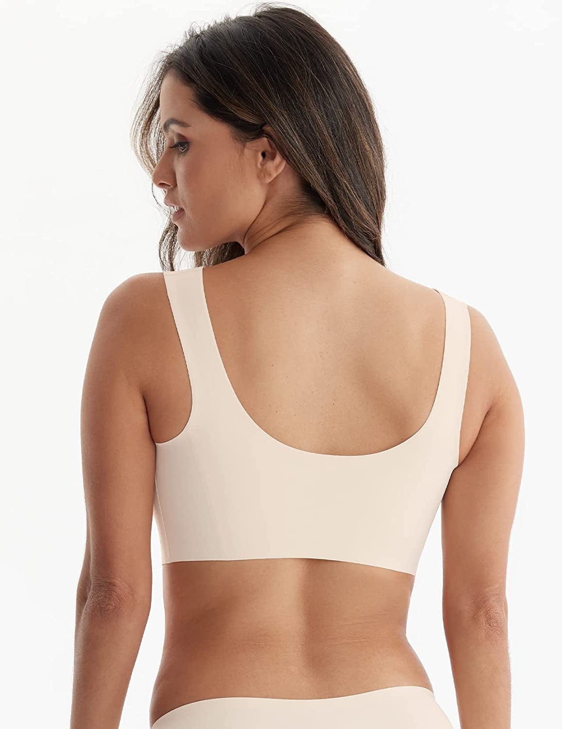 Seamless Bra for Women Ultra Comfort Wireless Support Bra Sleep Daily Invisible Bralette with Removable Pad