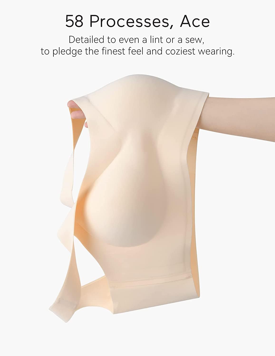 Seamless Bra for Women Ultra Comfort Wireless Support Bra Sleep Daily Invisible Bralette with Removable Pad
