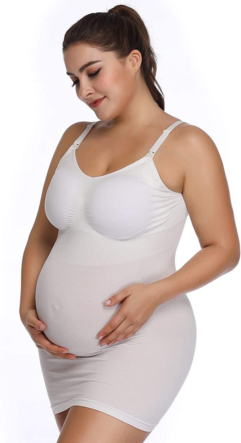 Seamless Nursing Tank Tops for Breastfeeding Padded Sleep Maternity Cami Bras