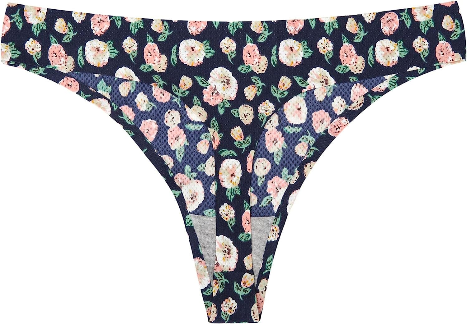 Seamless Thongs for Women, Ladies No Show Thong Underwear for Women Comfy Breathable Microfiber Thong Panties XS-L