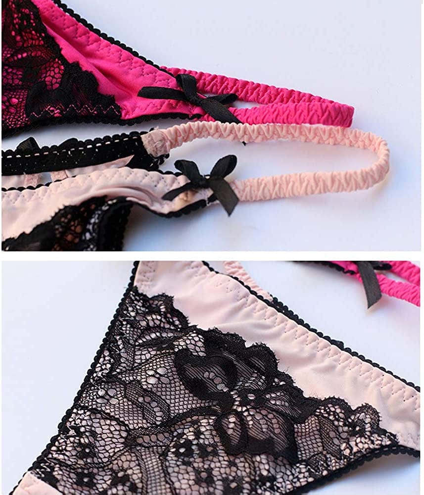 Seamless Thongs for Women No Show Thong Underwear Print T-Back Low Rise Invisible Breathable 5 Pack