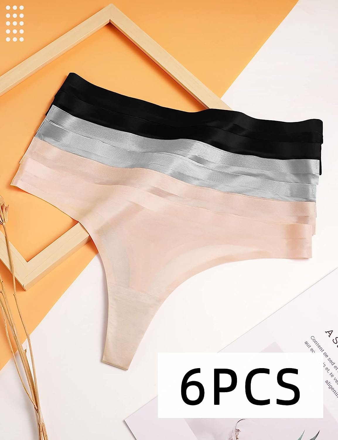 Seamless Thongs for Women Pack Thong Underwear Women Silk No Show Thongs for Women Satin Thong Panties for Women