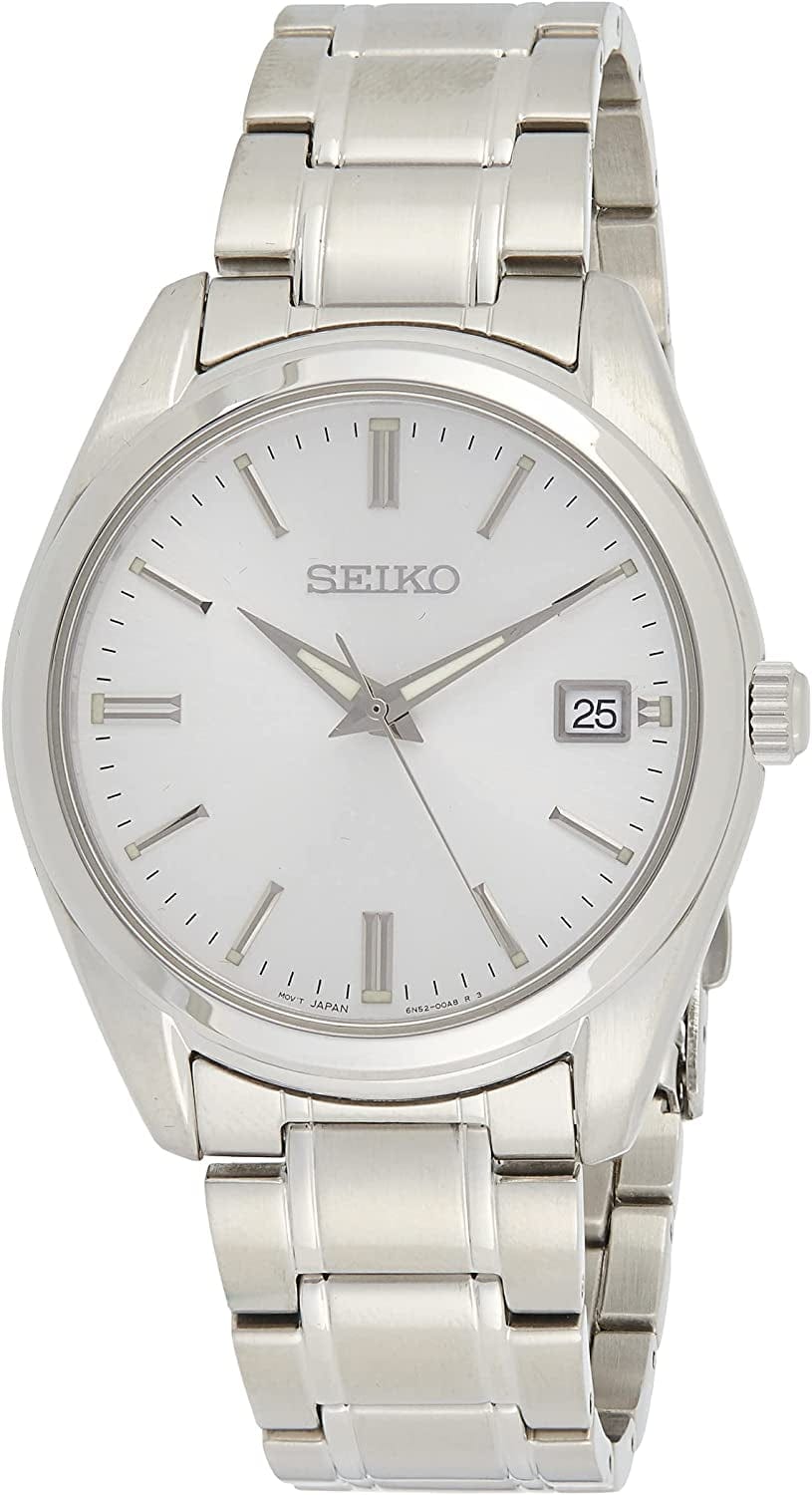 Seiko Men'S Essentials Japanese Quartz with Stainless Steel Strap, Silver (Model: SUR307)