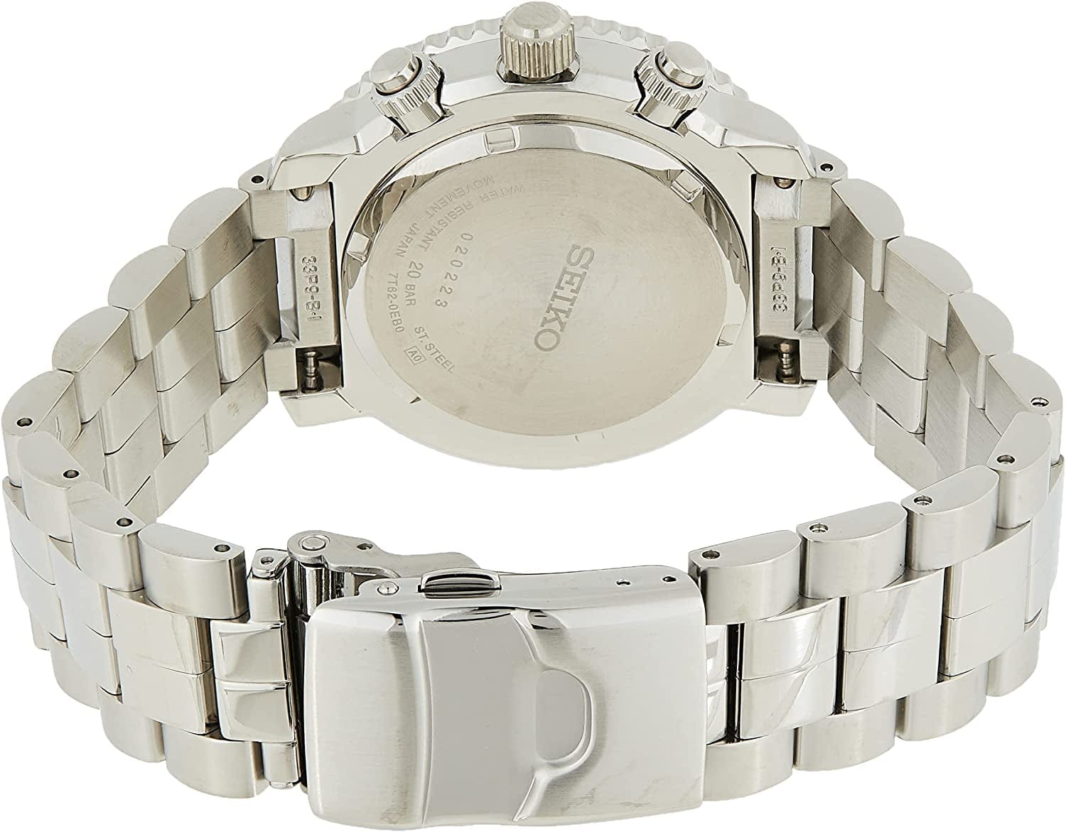 SEIKO Men'S Pilot Watch Alarm Chronograph Black