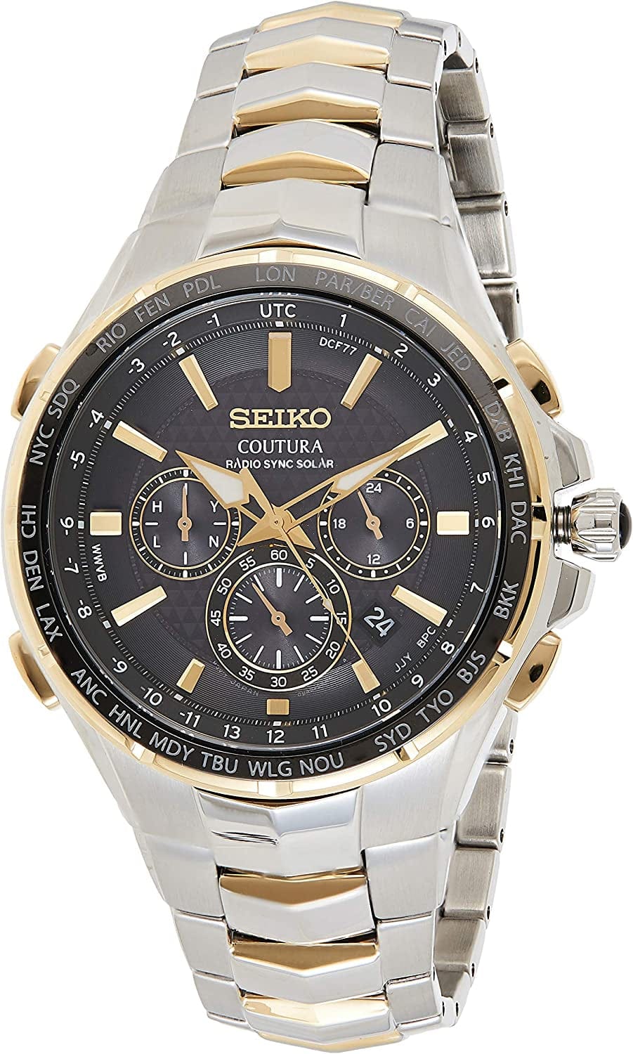 SEIKO Men'S SSG010 COUTURA Analog Display Japanese Quartz Two Tone Watch
