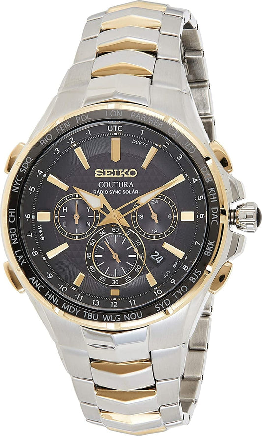 SEIKO Men'S SSG010 COUTURA Analog Display Japanese Quartz Two Tone Watch