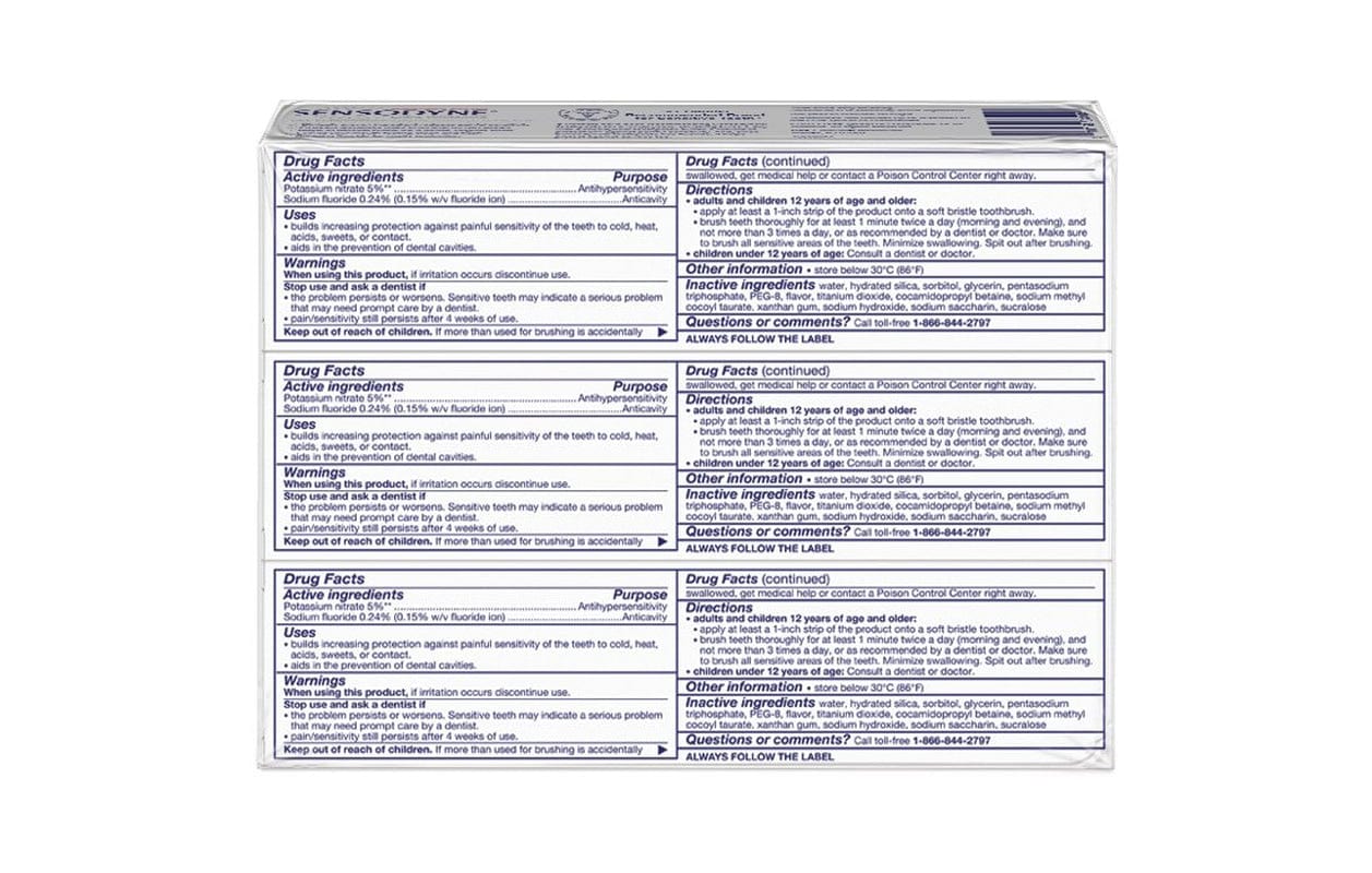 Sensodyne Extra Whitening Sensitive Teeth Whitening Toothpaste - 4 Ounces (Pack of 3) 4 Ounce (Pack of 3)