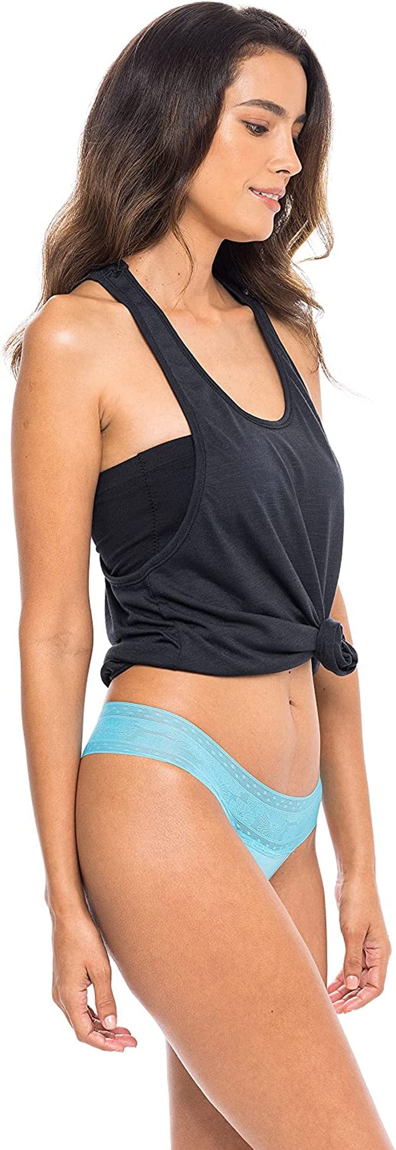 Sexy Basics Women'S Thin Lace Hollowed Out T Back Low V Waisted Sexy Cheeky Thong | See through Panties -Multi Packs