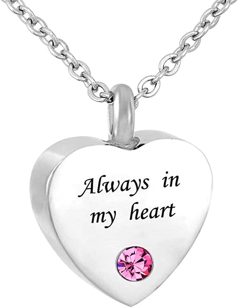 Sexymandala Always in My Heart Cremation Jewelry 12 Birthstones Urn Necklaces for Ashes Memorial Ashes Holder with Fill Kit Oct