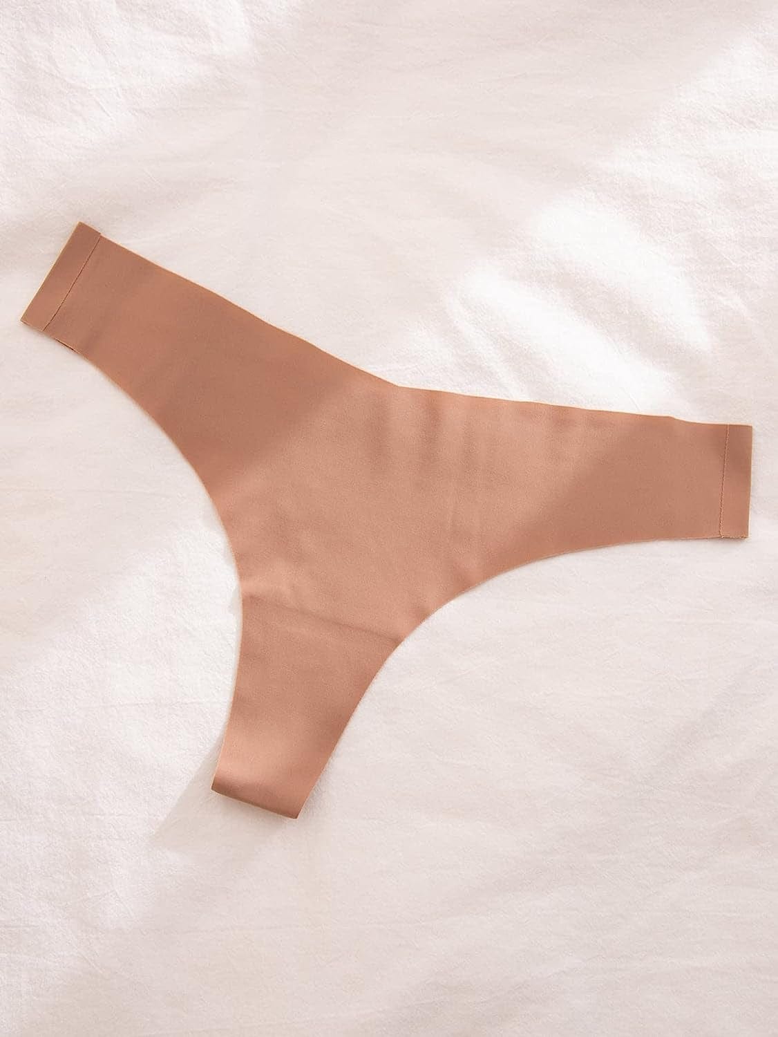 Shein Women'S 7 Pairs No Show Thong Underwear Seamless Low Rise Brief Panties