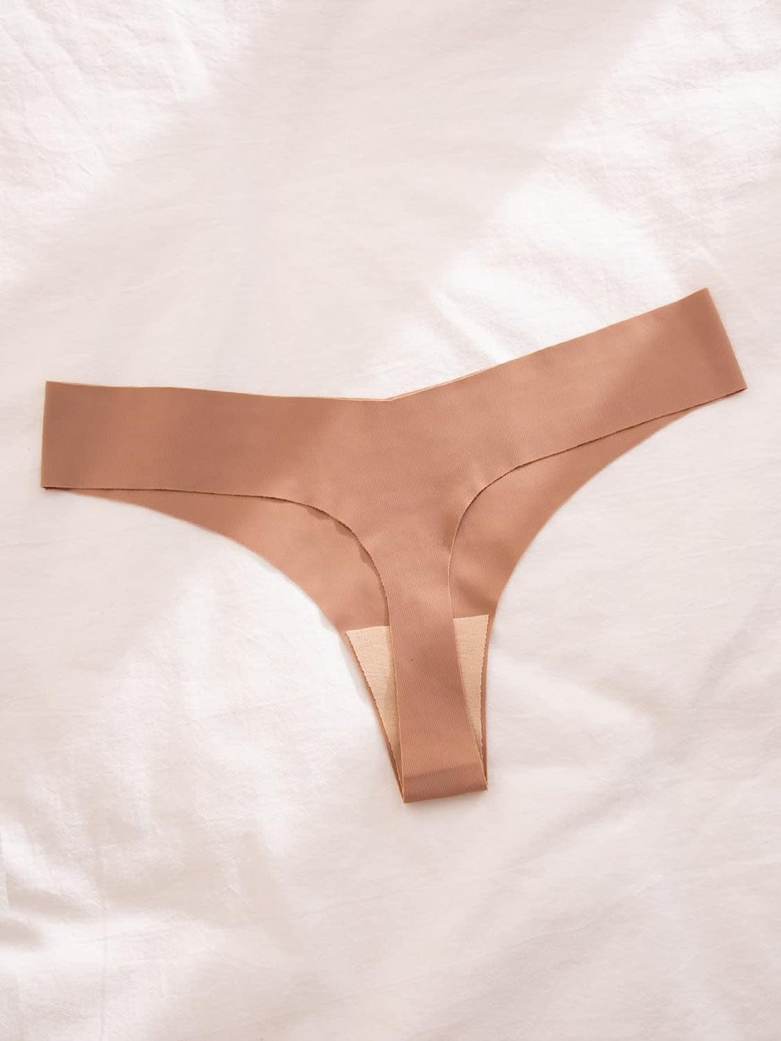 Shein Women'S 7 Pairs No Show Thong Underwear Seamless Low Rise Brief Panties