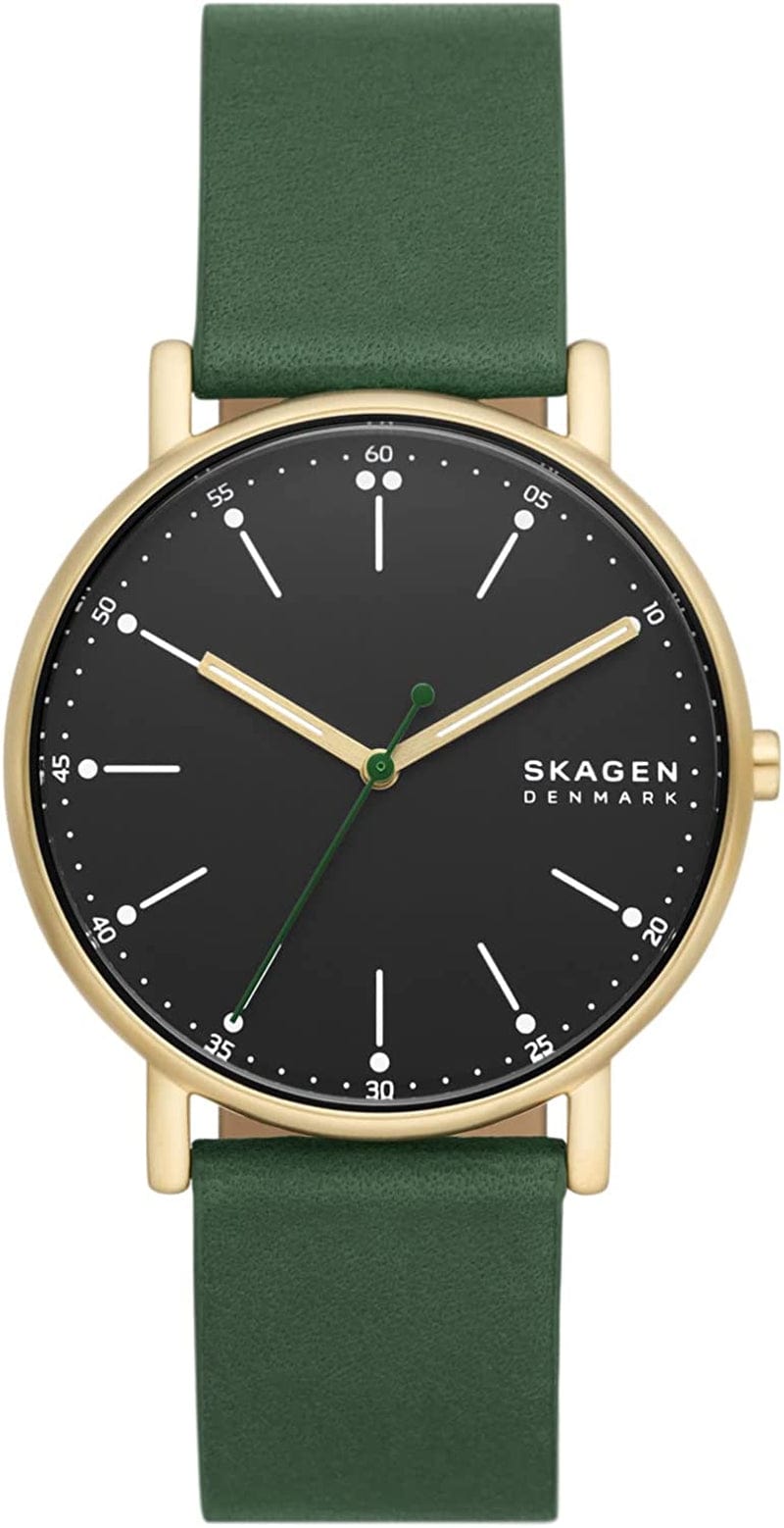 Signatur Three-Hand 40Mm Minimalist Watch Evergreen Leather