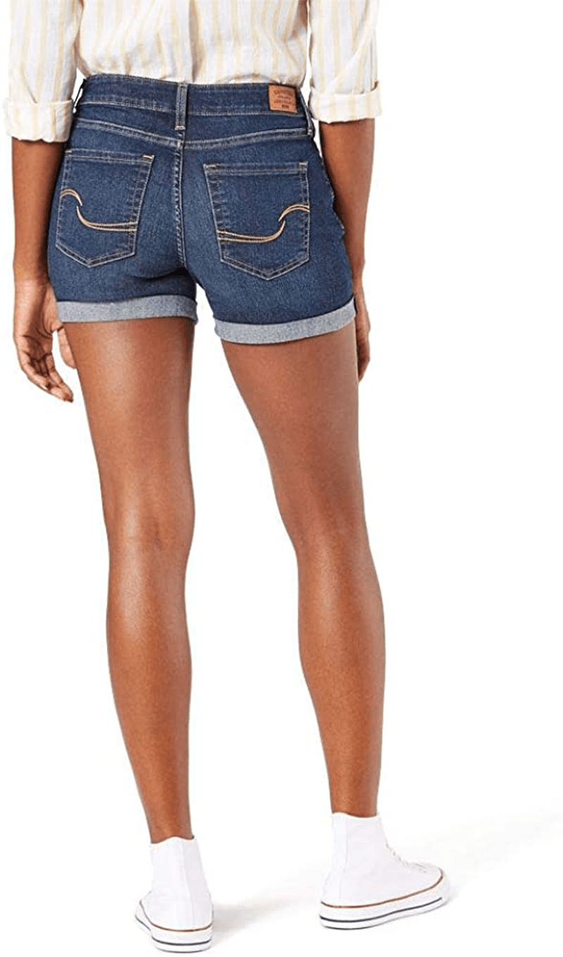 Signature by Levi Strauss & Co. Gold Label Women'S Mid-Rise Shorts (Standard and Plus) Apparel & Accessories > Clothing > Shorts Kylie Max