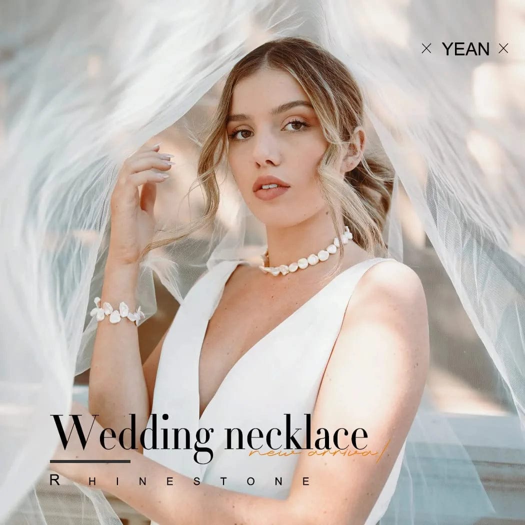 Silver Bride Necklace Earrings Set Crystal Bridal Wedding Jewelry Sets Rhinestone Choker Necklace Prom Costume Jewelry Sets for Women and Girls