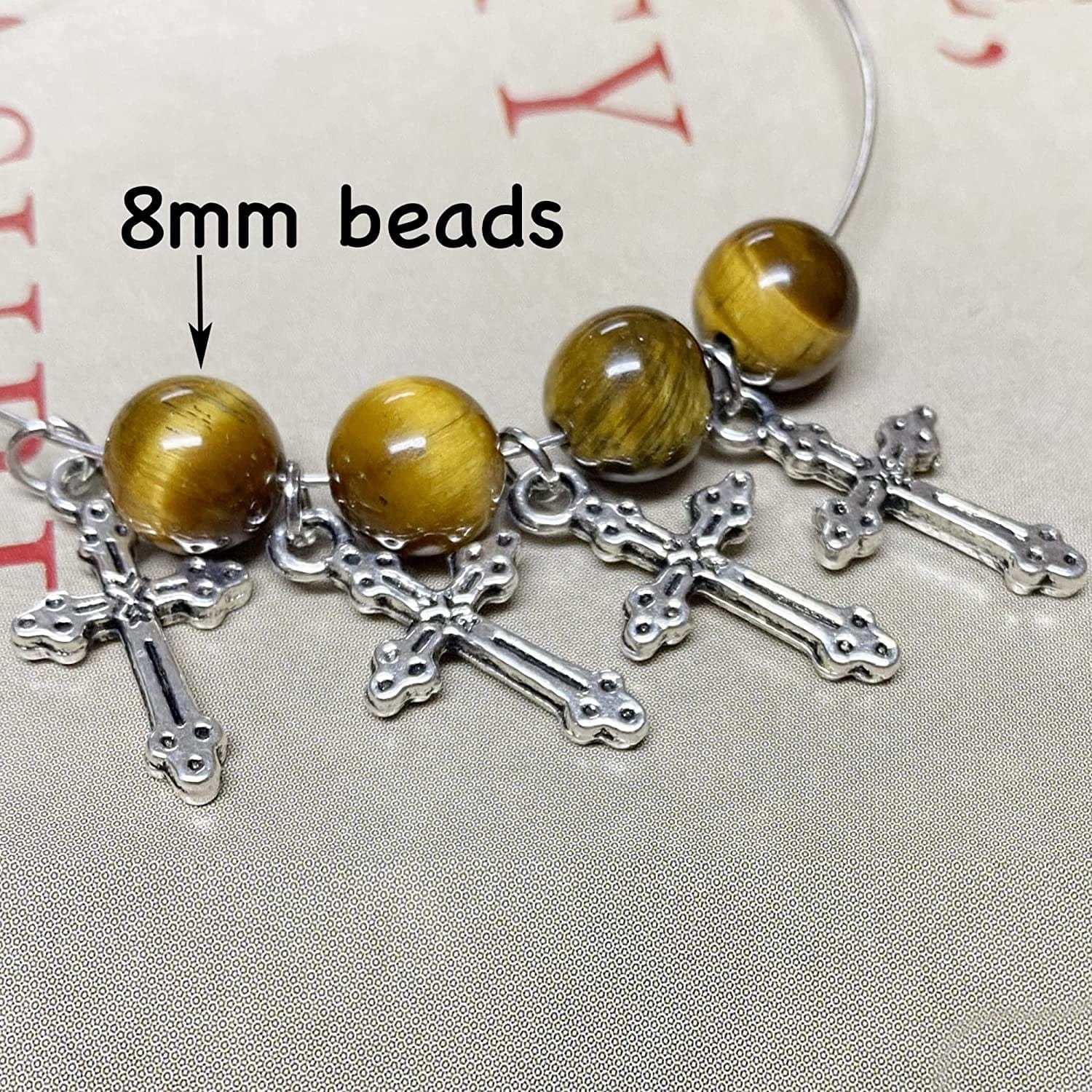 Silver Small Tiny Crosses Mini Cross Charms Beads Bulk Pendants Bracelet Jewelry Making for Men & Women