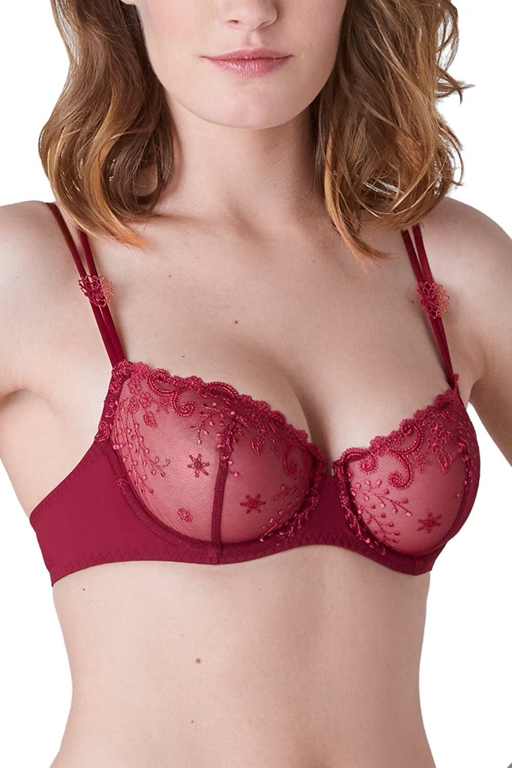 Simone Perele Women'S Delice Demi Cup Bra Garnet / 30D