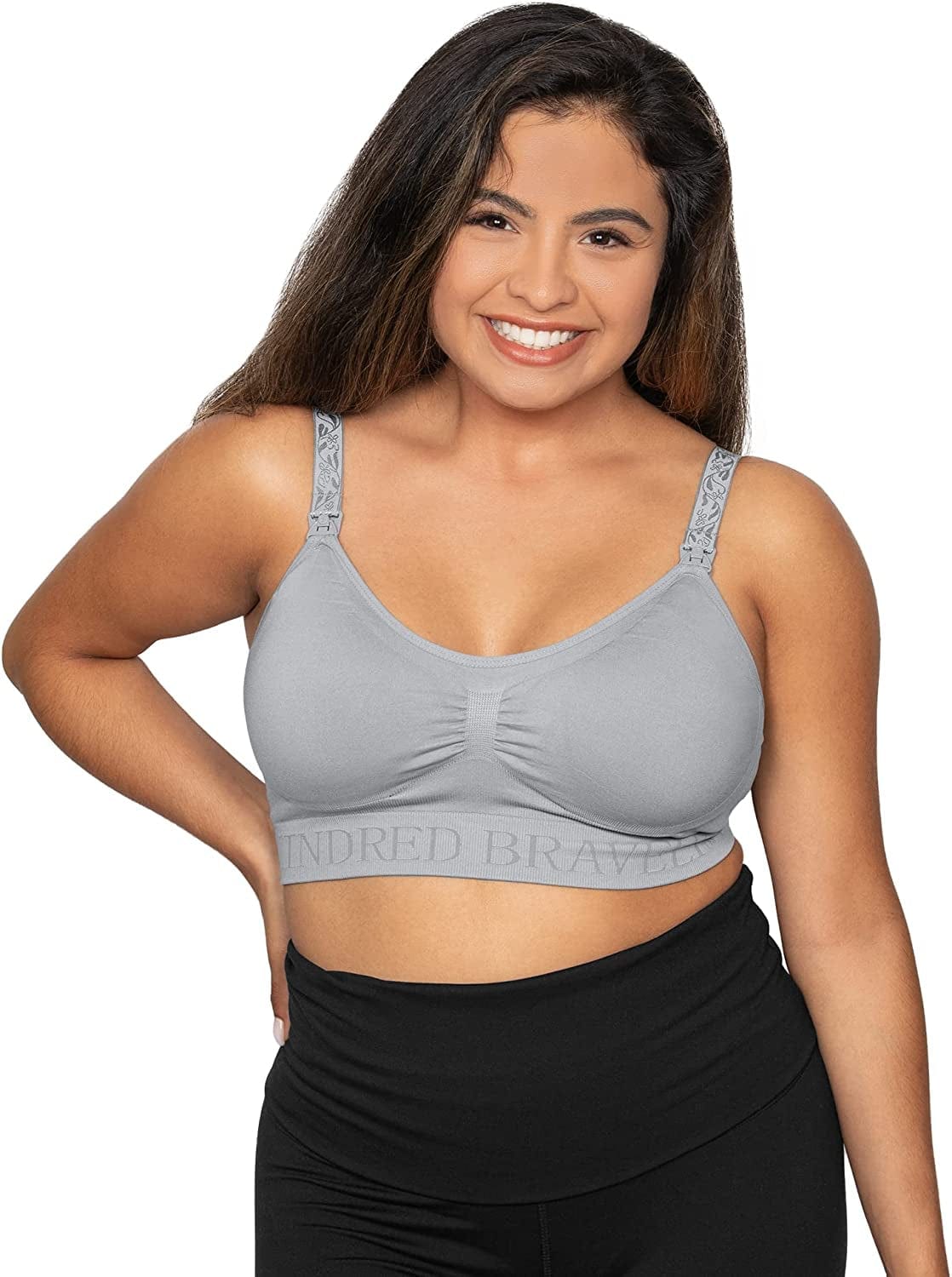 Simply Sublime Seamless Nursing Bra for Breastfeeding | Wireless Maternity Bra Grey / Busty / X-Large