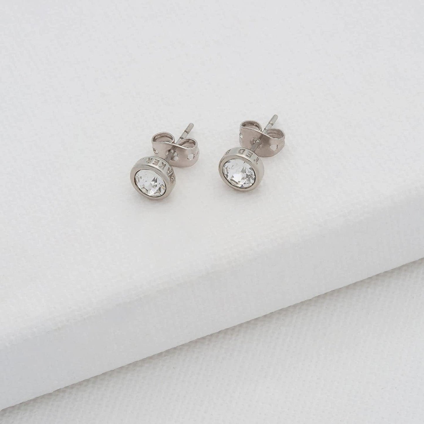 Sinaa Crystal Stud Earrings - Silver or Rose Gold Tone Options