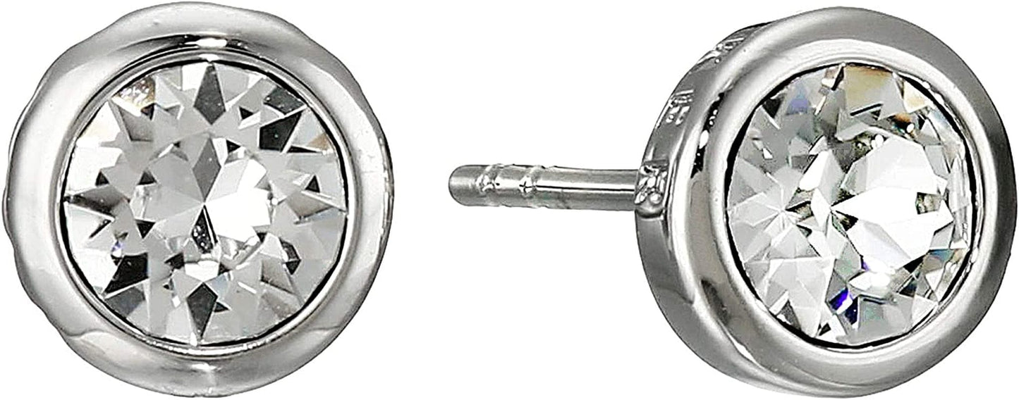 Sinaa Crystal Stud Earrings - Silver or Rose Gold Tone Options Silver