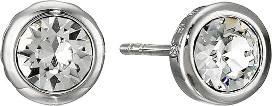 Sinaa Crystal Stud Earrings - Silver or Rose Gold Tone Options Silver