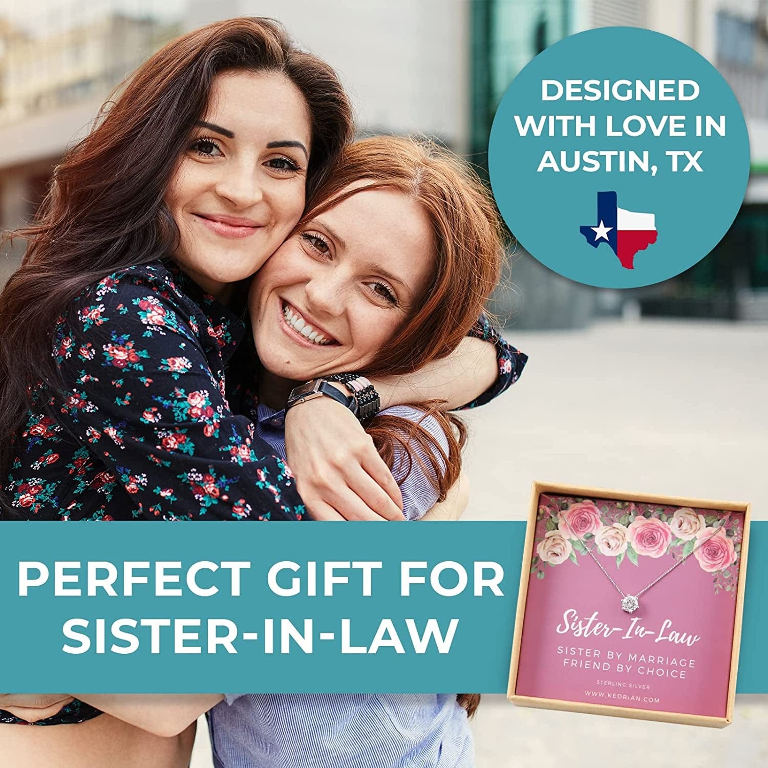 Sister in Law Necklaces, 925 Sterling Silver, Future Sister in Law Gifts for Women, Sister in Law Birthday Gifts, Sister of the Groom Gifts,Sister in Law Wedding Gift for Sister in Law Jewelry