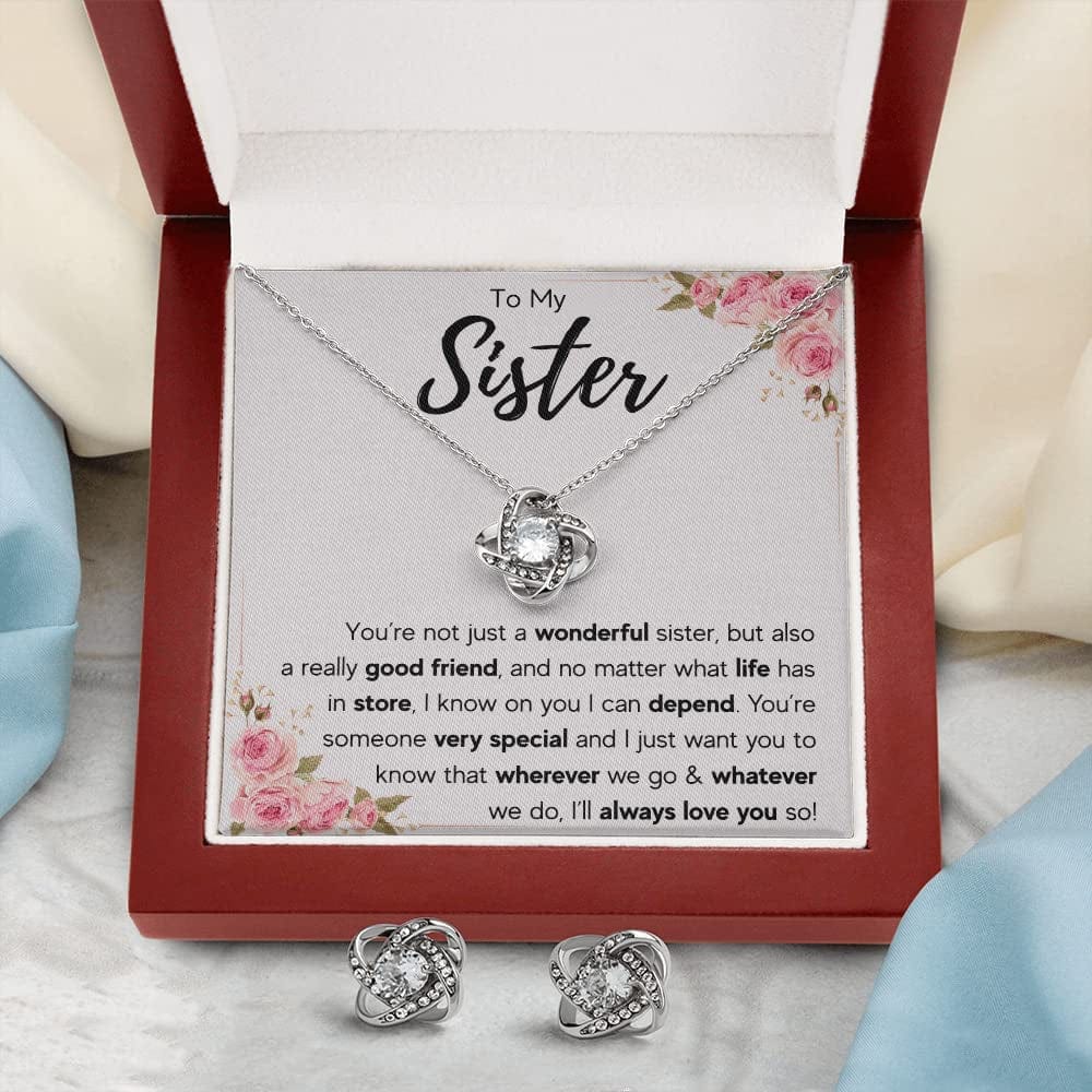 Sisters Gifts from Sister Necklaces for 2 Big Sister and Little Sister Happy Birthday Present for Women Jewelry Best Sister with Message Card and Gift Box