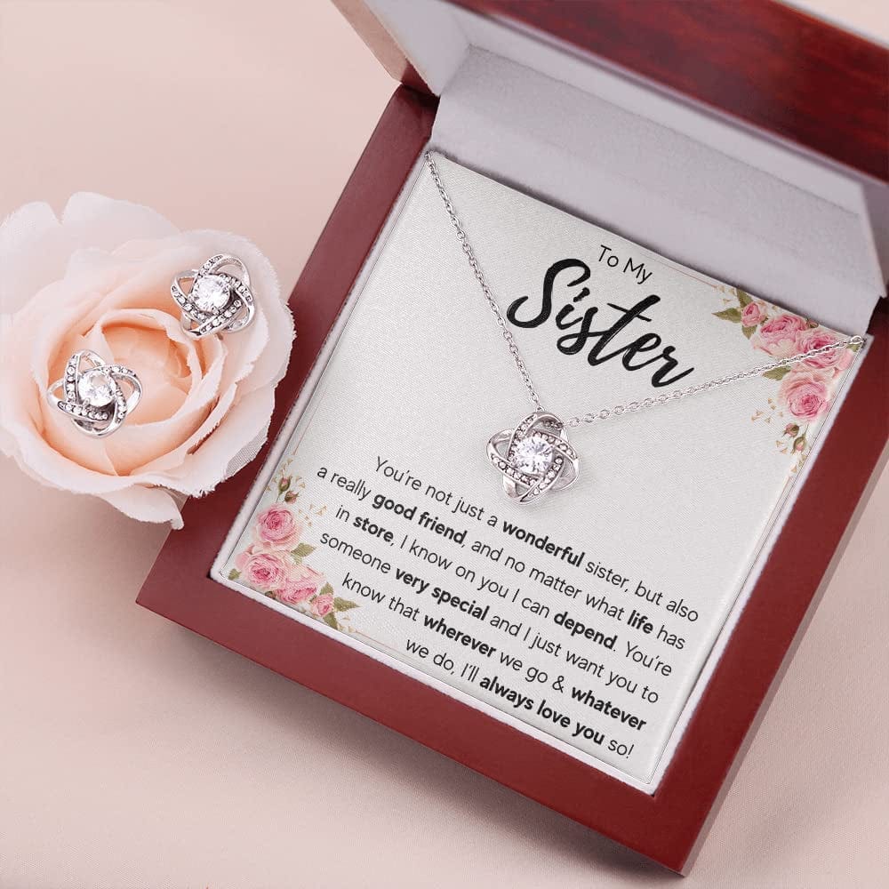 Sisters Gifts from Sister Necklaces for 2 Big Sister and Little Sister Happy Birthday Present for Women Jewelry Best Sister with Message Card and Gift Box