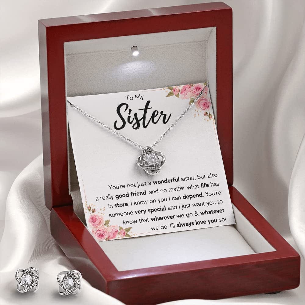 Sisters Gifts from Sister Necklaces for 2 Big Sister and Little Sister Happy Birthday Present for Women Jewelry Best Sister with Message Card and Gift Box