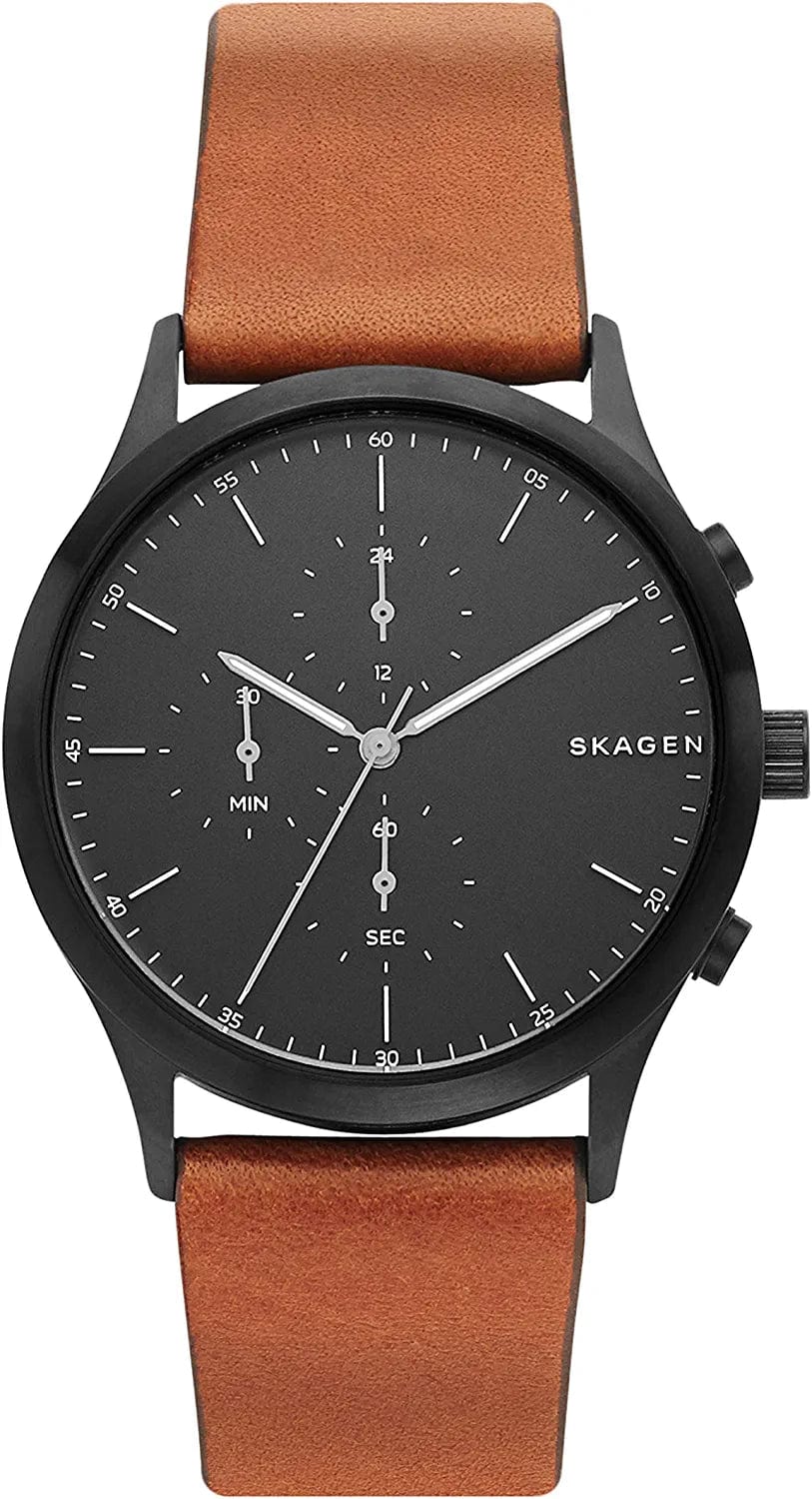 Skagen Men'S Jorn Minimalistic Stainless Steel Quartz Watch Brown
