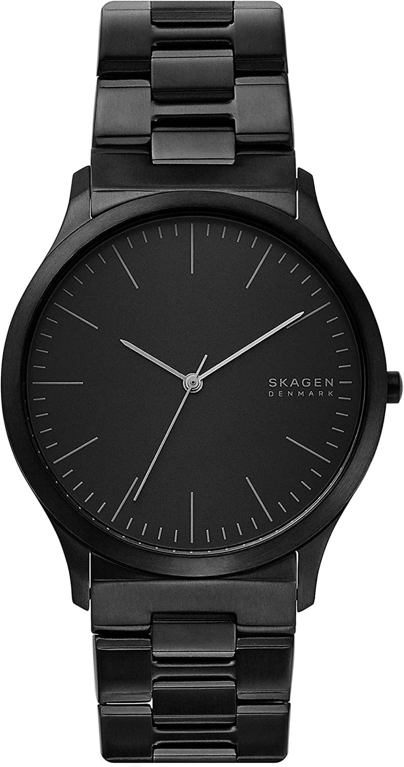 Skagen Men'S Jorn Minimalistic Stainless Steel Quartz Watch Black Steel