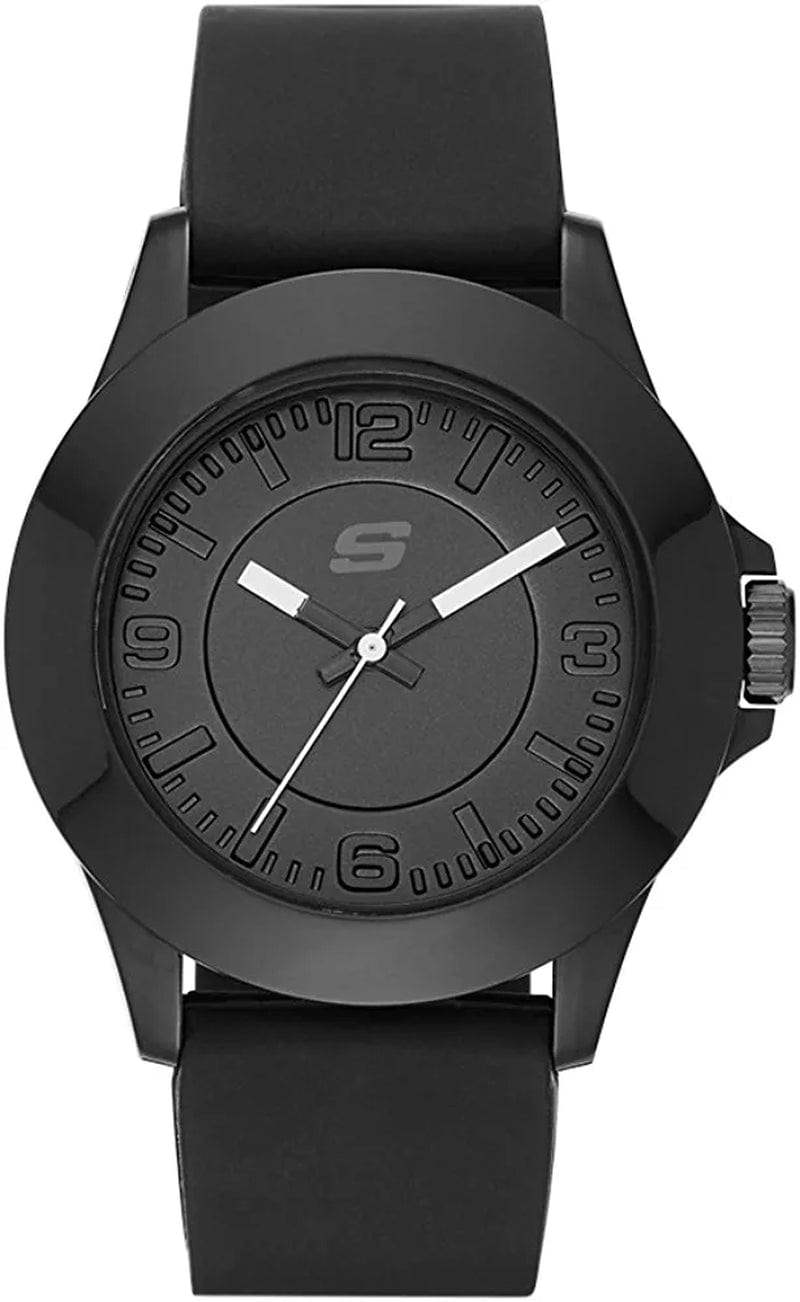 Skechers Women'S Rosencrans Mid Quartz Plastic and Silicone Casual Sports Watch Black