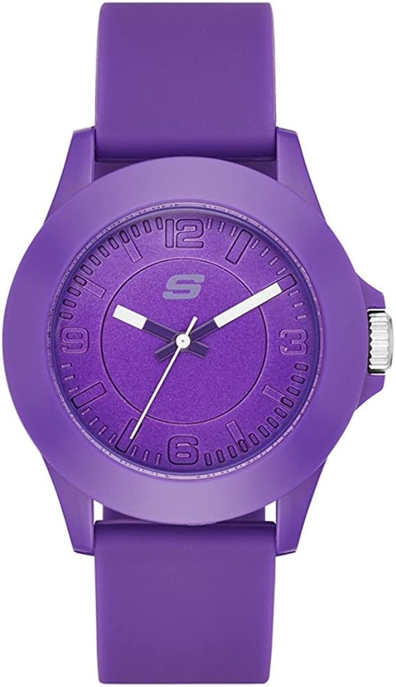 Skechers Women'S Rosencrans Mid Quartz Plastic and Silicone Casual Sports Watch Purple
