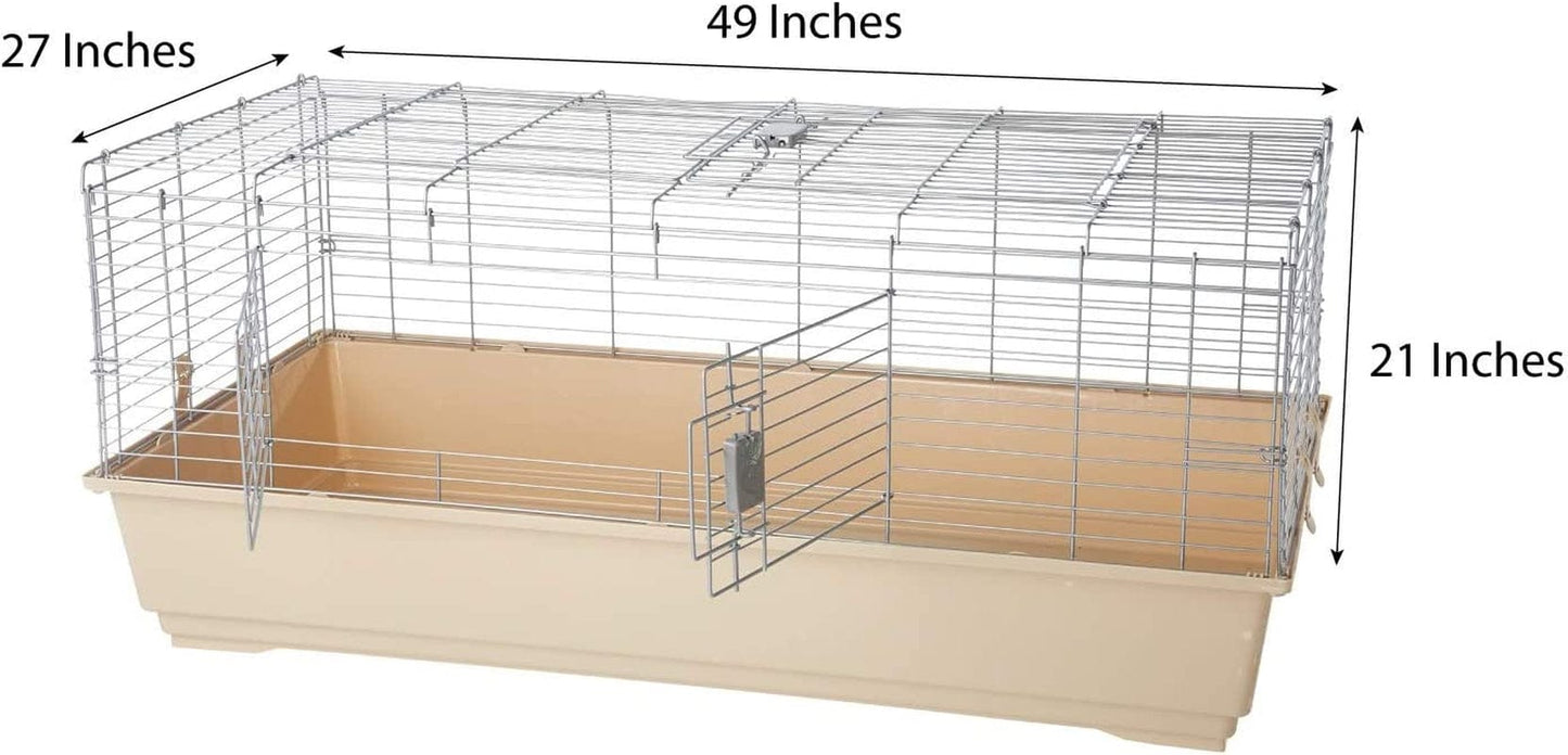 Small Animal Cage Habitat with Accessories - 49 X 27 X 21 Inches, Jumbo