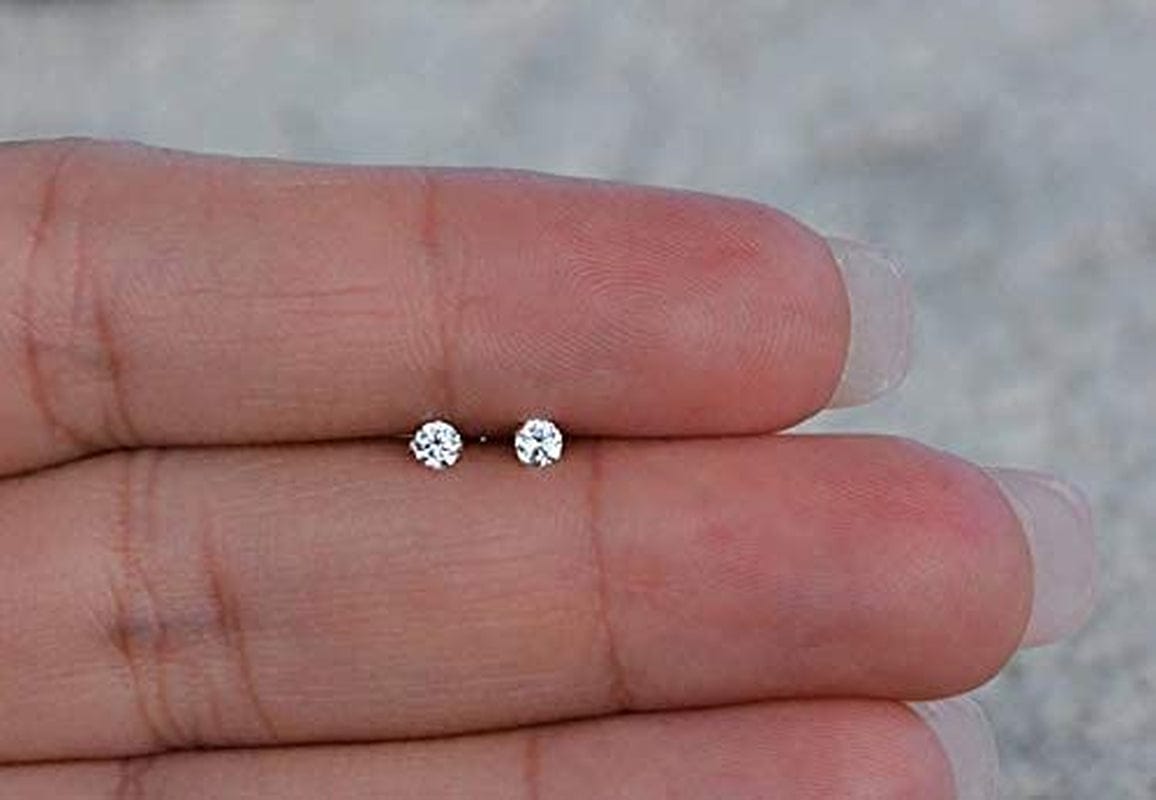 Small Sterling Silver Stud Earrings Set Tiny Cartilage Huggie Hoop Earrings Cubic Zirconia Cuff Earrings Silver Hoop Earrings for Women Men Girls